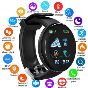 Inteligentny zegarek BT4.0 Monitorowanie snu Fitness-Tracker Wodoodporna bransoletka na nadgarstek dla Androida Square Smartwatch Opaski na rękę