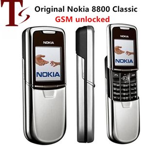 Remodelado Original Nokia 8800 Telefones Celulares 2G GSM Tri-Band Desbloqueado Clássico Russo Árabe Teclado 3 Cores