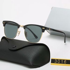 Klassisk rund solglasögon Lyx märke Polariserade män Kvinnor för Mens Womens Pilot Designers UV400 Eyewear Designer Solglasögon med låda