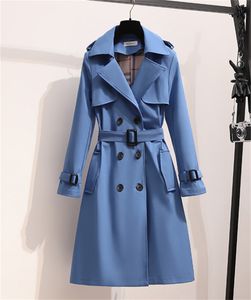 Loose Long Elegant Belt Jackets Double Breasted Casual Coat Fashion Spring Winter Trench Coats England Women Windbreaker 24FJ7