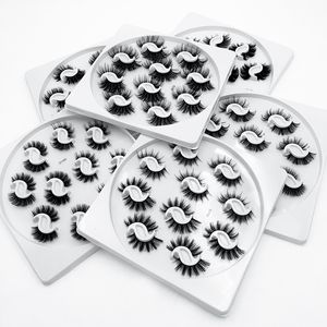 Newest Thick Natural Curly 10 Pairs 3D False Eyelashes Set Soft & Light Reusable Hand Made Fake Lashes Messy Crisscross Eyes Makeup Accessory 8 Models DHL