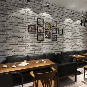 Wallpapers Non-woven Wallpaper Wholesale 3 D Brick Restoring Ancient Ways Grain Shop El Decoration