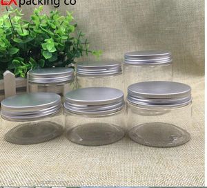 10 PCS Transparent Plastic Packaging Bottles Silver Aluminum Cap 1 3 5 8 OZ Spice Bank Clear Jars Sugar Bowl Cosmetic Containergoods
