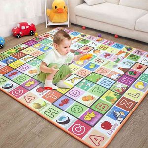 Baby-Aktivitätsmatte in mehreren Größen, doppelseitige Kinder-Krabbelmatte, pädagogisches Alphabet-Spiel, Teppich, Salon, Schaumstoff-Teppich für Kinder 210402