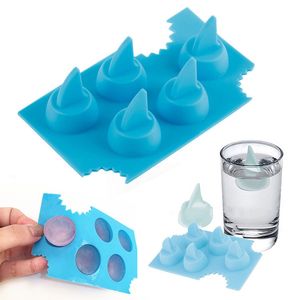 Cubo di ghiaccio pinna di squalo Vassoio per cubetti di ghiaccio in silicone Stampo per gelatina Stampo per cioccolato Cool Bar Gadget per feste