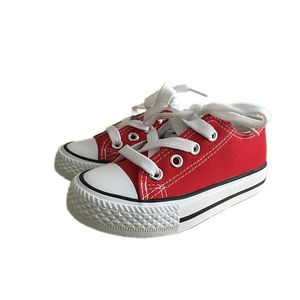 Klasik Öğrenci Ayakkabıları Anti-kaymaz Flats Çocuk Çocuk Erkek Sneakers Toddlers Tuval Kız A02121 220115