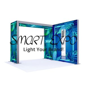 3x3m Modular Double Sided LightBox Booth Advertising Display with Frame Kits Custom Print Carry Bag