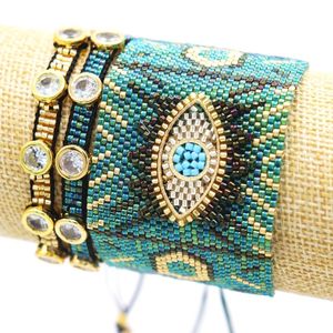 Druvor 2021 Boho Armband Miyuki Evil Armband för Kvinnor Smycken Turkiska Ögon Pulseras Mujer Mod Handgjorda Gåvor Drop