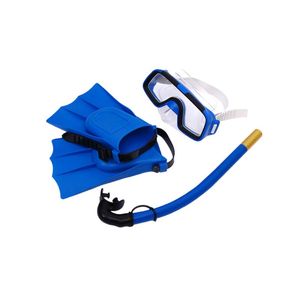 Diving Masks 1 Set Children Snorkeling Mask Goggles Snorkel Flippers Kid Swimming Breathable Tube Fins Accessory