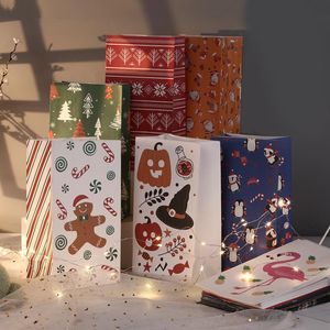 Weihnachten Goodie Bags. großhandel-Weihnachts Süßigkeiten Taschen für Geschenk Wrap Papier Geschenk Geschäfte Leckereien Verpackungstasche Weihnachtsbedarf