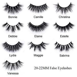 1 pair 3D Multi-layered Thick Mink Eyelashes 20mm Dramatic Volume Full Strip Fake Lashes