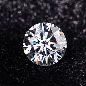 Pietre preziose sciolte reali al 100% Moissanite Pietra G Colore da 0,2 ct a 5 ct Diamante coltivato in laboratorio Forma rotonda Undefined Per gioielli Anello con diamanti