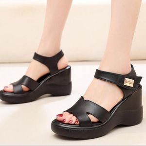 SaraIris Rome Casual Female Sandals Solid Hook Loop Open Toe Platform Women 2021 Wedges Leisure Dress Comfy Shoes Woman