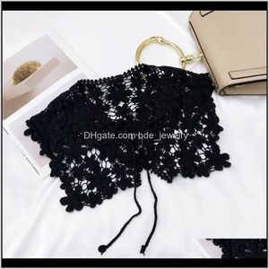 Hats, Scarves & Gloves Aessories Designer Black Triangle Lace Crochet Cape Shawl Women Fashion Neck Scarf Bandana For Ladies Shawls And Wraps