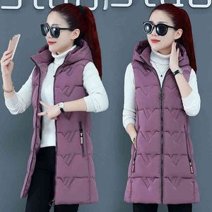 여성 조끼 가을 겨울 패딩 된 격자 무늬 따뜻한 민소매 캐주얼 와이익 코트 재킷 크기 M-3XL 210524
