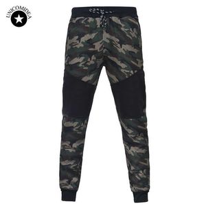 Hot Elastic Cintura Camuflagem Swewepants Homens Soltos Soltos Corredores Confortáveis ​​Patchwork Harem Calças 2020 Mens Camo Carga Calças Calças X0723