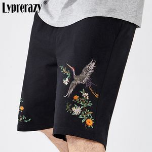 Случайные спортивные шорты китайский стиль летних мужчин Свободные вышивки Средний пятиточечные брюки пляжные брюки