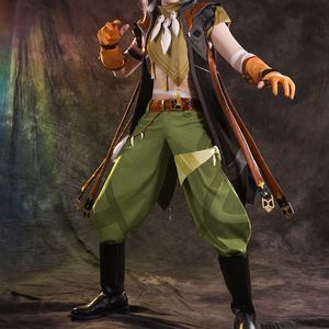 Anime Genshin Impact Razor Game Suit Mundur Legend of Running Wolf Collar Cosplay Costplay Halloween Party Strój dla mężczyzn New Y0903