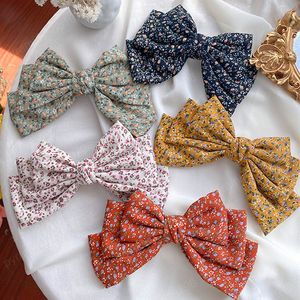 Fashion annodato bowknot oversize Barrettes Bow Hairclip Women Hairpin Retro Ponytail Clip Girl Hair Accessories