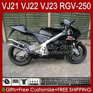 Corpo para Suzuki RGVT RGV 250cc 250 CC RGV250 SAPC VJ22 RVG250 VJ 22 20HC.110 Lustroso Negro RGV-250 Painel 90 91 92 93 94 95 96 RGVT-250 1990 1991 1996 Fairing