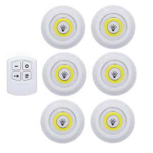 Smart Wireless Remote Control Night Light Decorative Kitchen Closet Staircase Aisle Bathroom Lighting Mini LED Lights D1.5