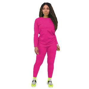 Novità XS Donna Completi taglie forti 3XL 4XL 5XL Tute solide Tute maniche lunghe pullover Felpa con cappuccio Top + pantaloni Completi a due pezzi Tute sportive nere Joggers all'aperto 5673