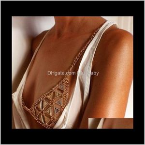 Jewelry Drop Delivery 2021 Belly Chains European And American Fashion Handmade Bra Body Chain Ien50