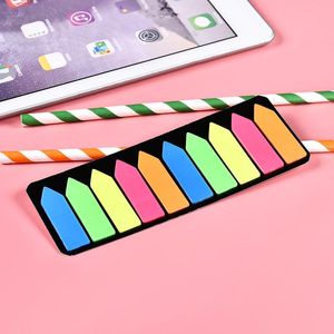 Wall Stickers Colorful Self Adhesive Fluorescence Memo Pad Sticky Notes Bookmark Marker Sticker Paper Student Office Supplies