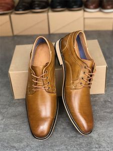 Designer Oxford Skor Toppkvalitet Svart Kalvskinn Derby Klänning Sko Formell Bröllop Låg Hälsa Lace-up Business Office Trainers Storlek 39-47 032