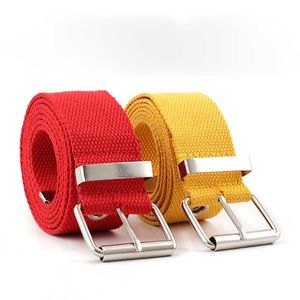 Bälten Nylon Canvas Belt Wild Jeans Personlighet Fashion Ladies Decorative 5 Färg Valfritt