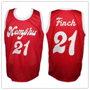 Skräddarsydda Vintage Larry Finch Rödljud Retro 1972-74 Hem Basketball Jersey Anpassat Any Name Number Jerseys Stitched S-5XL