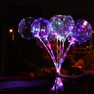 BOBO Ball LED-Ballonlicht, transparent, für Weihnachten, Halloween, Hochzeit, Party, Heimdekoration, mit Batterien