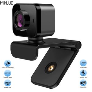 HD 1080P Webcam Computer PC Webcam com microfone rotativo USB mini câmeras ao vivo transmissão de vídeo Chamadas de vídeo