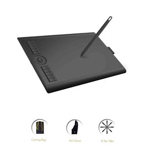 GAOMON M10K Version 10 x 6.25 Inches Art Digital Graphic Tablet Drawing with 8192 Level Pen Pressure Passive Stylus