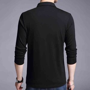 Liseaven T-Shirts Men Solid Color Slim Fit Shirt Long Sleeve Tshirt Men's Casual T Shirts Brand Clothing Y0322