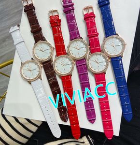 Casual Ladies Multi-Function Sport Wristwatch rostfritt stål Geometriskt romerskt nummer klockor Kvinnor Real Leather Clock 38mm
