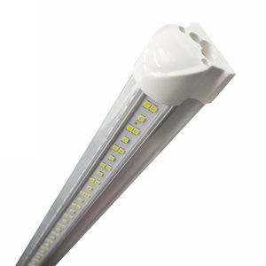 T8 8Ft 4 file 144W luce tubo integrata a forma di V 4 piedi 5 piedi 6 piedi 8 piedi porta refrigerante congelatore illuminazione a LED AC 110-277 V 25PSC USALIGHT