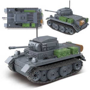 503PCS WW2 Military Luchs Light Tank Building Blocks German Sd.Kfz.123 VK1303 Army Soldier City Bricks Children Toys Kids Gifts Q0624