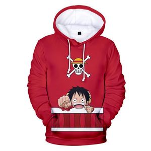 Felpe con cappuccio da uomo Felpe 2021 Felpa con cappuccio alla moda alla moda ONE PIECE Felpa con cappuccio 3d Felpa con cappuccio da donna Top stampa Pullover casual per bambini