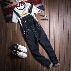 Japonia Style Plus Size Męskie Czarne Dżinsy Kombinezon Mężczyźni Hip Hop Cargo Drelich Bib Kombinezony Casual Casual Surchender Spodnie 5xl 6XL Mężczyźni