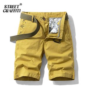 春の男性の綿の固体メンズショートパンツ夏のカジュアルデニムショートブリーチバミューダファッションジーンズのビーチパンツ210714