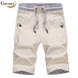 Pantaloncini di cotone di lino estivo di marca Pantaloncini da uomo di marca di moda traspirante Fresco corto Masculino Uomo Casual 210713