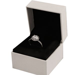 Fedi nuziali di lusso da donna in argento sterling 925 con diamante CZ, moda donna, gioielli fai da te, stile Pandora, amante, fidanzamento, anniversario, regalo di compleanno con scatola