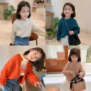 Meninas de bebê Cardigan Outono Algodão Sweater Top Bebê Crianças Novo Cardigan Longa Manga Algodão Algodão Bebê Casaco Tops Y1024