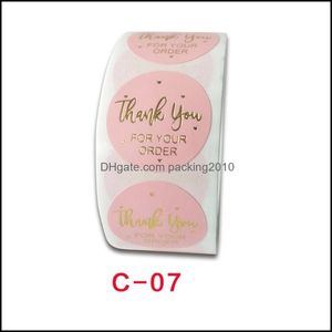 Event Festive Party Supplies Home & Garden500Pcs Thank You Stickers Seal Labels Turning One Favors Envelope Exquisite Gift Wedding Decoratio