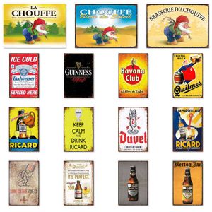 La chouffe Havana Ricard Metal Signs Custom wholesale wall painting Bar PUB Decor WX3 H1110