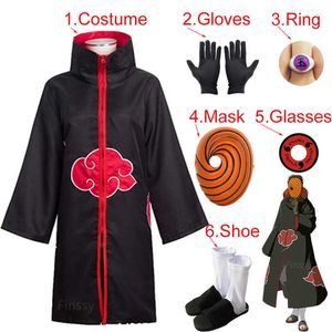 男の子のためのTobi Cosplay Cospumeのための大人のためのカーニバルハロウィーンコスチューム身長135cm-185cm Q0910