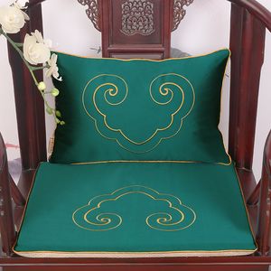 Custom Fine Brodery Love Heart Lumbar Pillow Fåtölj Sittkudde Mat Sidstol Kudde Kontor Heminredning Kinesisk Silk Satin Non-Slip Sit Mat