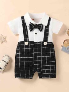 Baby Siatka Print Bow Front 2 w 1 Romper Ona