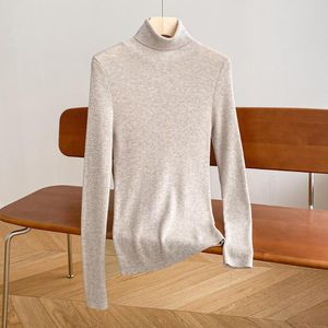 Women s Sweaters Pure Wool Women Turtleneck Sweater Winter Pullover Korean Stretchy Lightweight Long Sleeve Knitted Slim Tops
